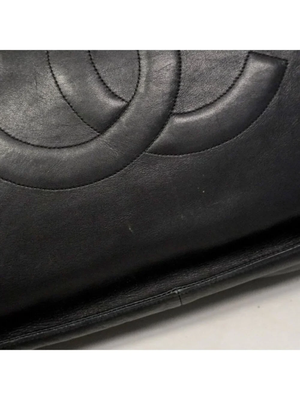 Chanel Chain Tote Lambskin Black Gold